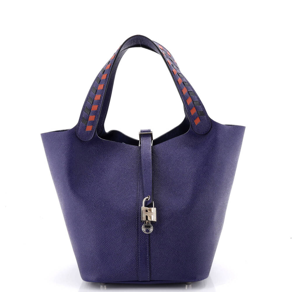 Hermes MM Picotin Lock Bag Tressage Epsom